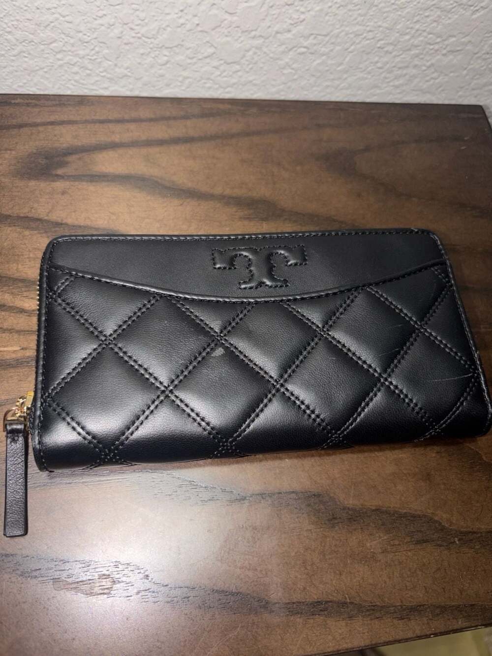 Tory Burch Savannah Continental Quilted Leather Zip Wallet